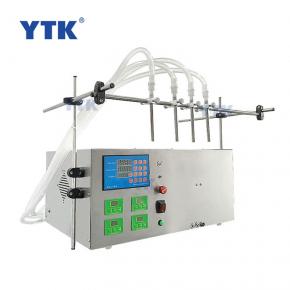 YTK-YTPP4H 4L Semi Automatic Small Desktop 4 Nozzles Peristaltic Pump Juice Spout Water Oil Bottle Liquid Filling Machine Price