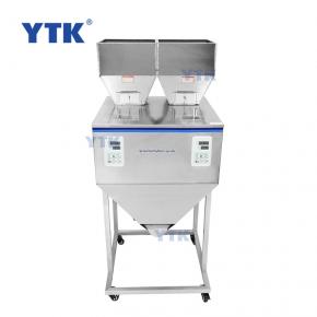 YTK-W1200D Low Price Double Heads 25-1200G Spices Sachets Particle Powder Weighing And Filling Filler Machine Semi Automatic